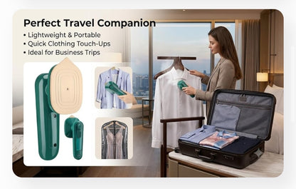 2-in-1 Portable Handheld Steam Iron | Fast Heating Clothes Wrinkle Remover