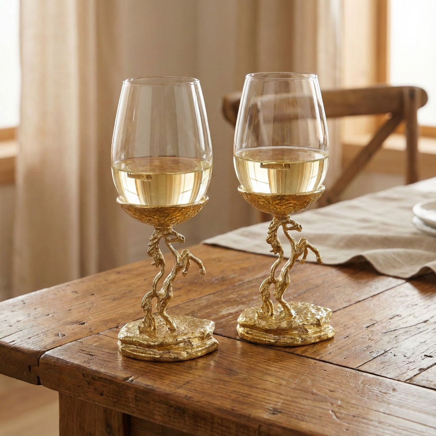 Set of 2/Set of 4 - Stallion Wine Glasses