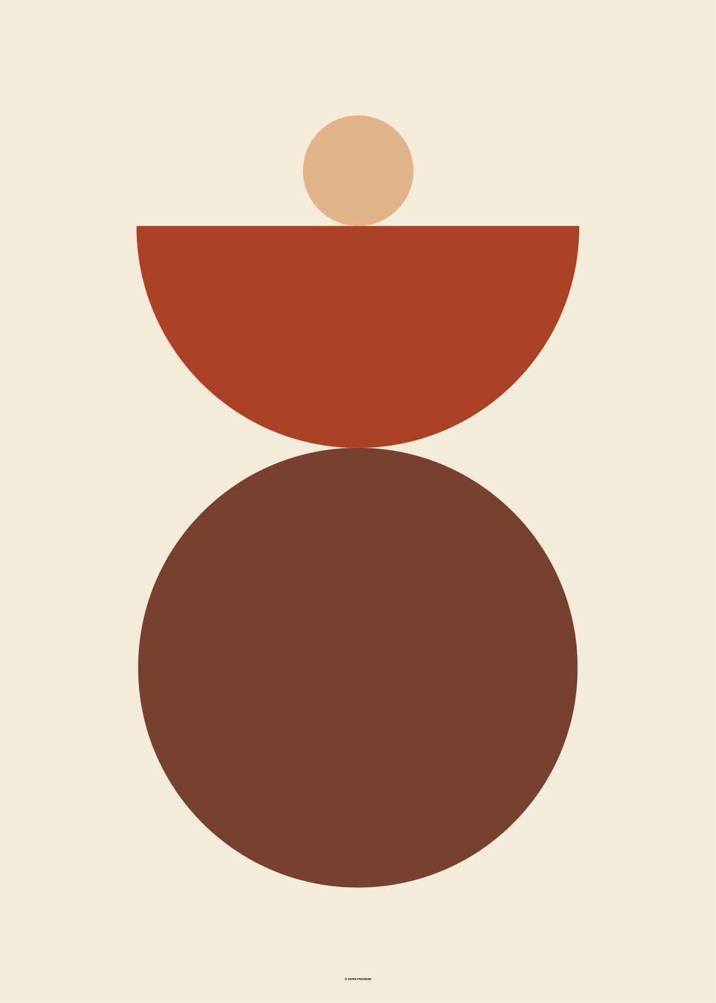 Abstract Shapes Vintage Red