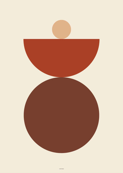 Abstract Shapes Vintage Red